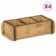 Vidaxl dienblad 4 st bruin 30 x 14 x 9 cm massief gerecycled hout