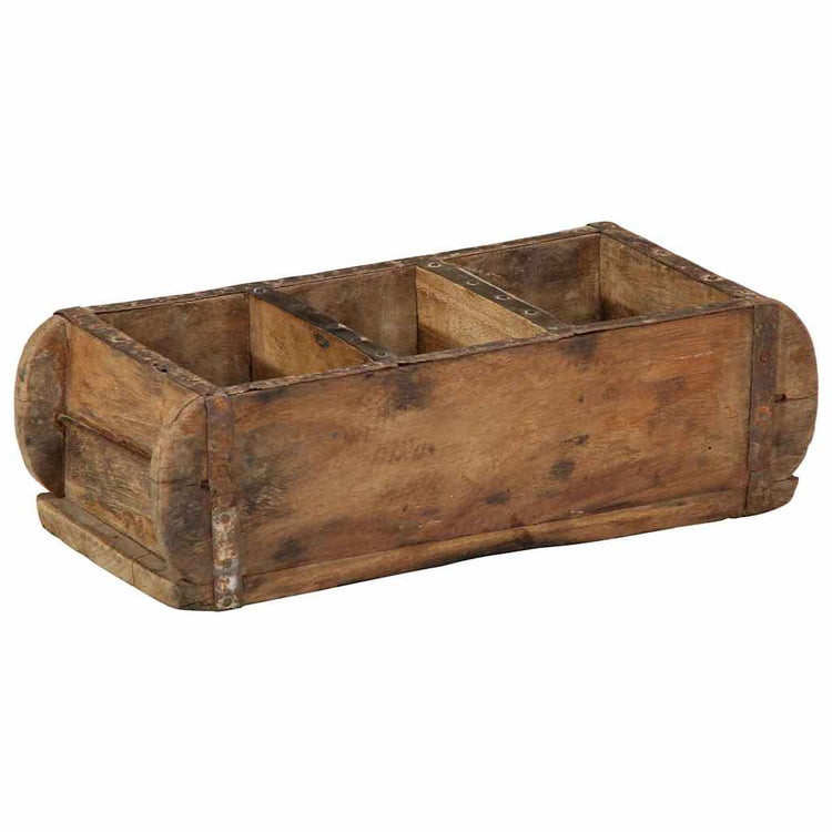 Vidaxl dienblad 4 st bruin 30 x 14 x 9 cm massief gerecycled hout