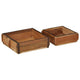 Vidaxl dienblad 2 st bruin 29 x 31 x 10 cm massief gerecycled hout