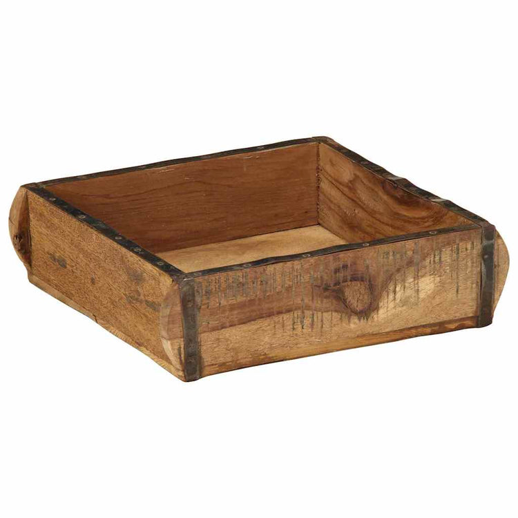 Vidaxl dienblad 4 st bruin 29 x 31 x 10 cm massief gerecycled hout
