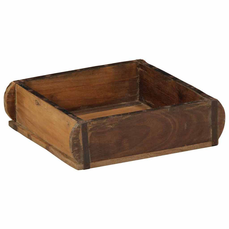 Vidaxl dienblad 4 st bruin 29 x 31 x 10 cm massief gerecycled hout