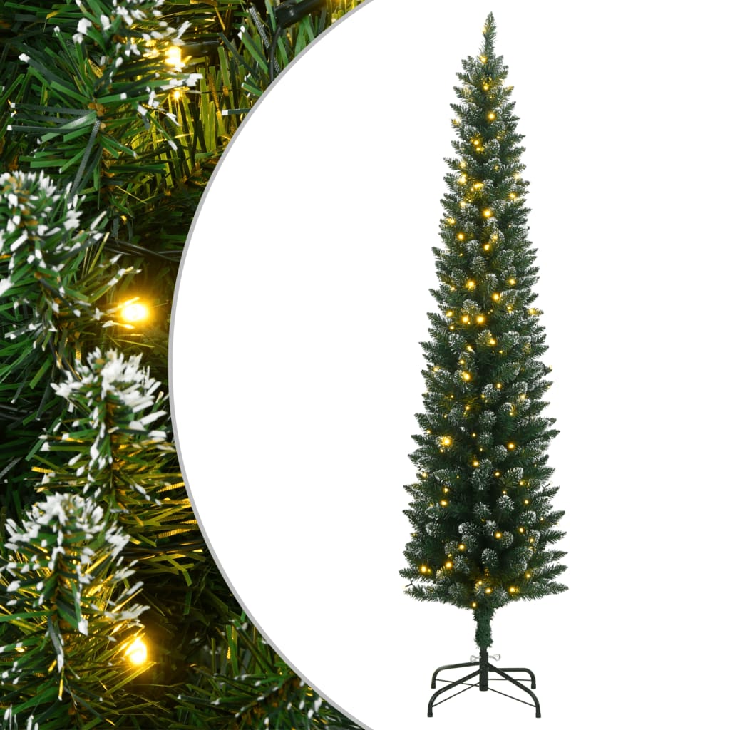 Vidaxl kunstkerstboom smal met 300 led's 240 cm