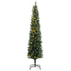 Vidaxl kunstkerstboom smal met 300 led's 240 cm