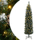 Vidaxl kunstkerstboom smal met 300 led's 210 cm