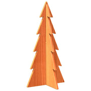 Vidaxl kerstdecoratie kerstboom 59,5 cm massief grenenhout wasbruin - afbeelding 2