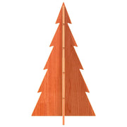Vidaxl kerstdecoratie kerstboom 80 cm massief grenenhout wasbruin - afbeelding 3