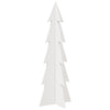 Vidaxl kerstdecoratie kerstboom 112 cm massief grenenhout wit