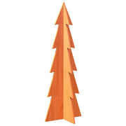 Vidaxl kerstdecoratie kerstboom 112 cm massief grenenhout wasbruin - afbeelding 2