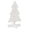 Vidaxl kerstdecoratie kerstboom 60 cm massief grenenhout wit