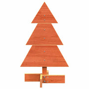 Vidaxl kerstdecoratie kerstboom 60 cm massief grenenhout wasbruin - afbeelding 3