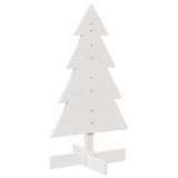 Vidaxl kerstdecoratie kerstboom 80 cm massief grenenhout wit - afbeelding 2