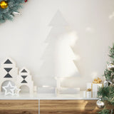 Vidaxl kerstdecoratie kerstboom 80 cm massief grenenhout wit - afbeelding 1