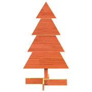 Vidaxl kerstdecoratie kerstboom 80 cm massief grenenhout wasbruin - afbeelding 3