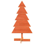 Vidaxl kerstdecoratie kerstboom 100 cm massief grenenhout wasbruin - afbeelding 3