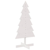 Vidaxl kerstdecoratie kerstboom 120 cm massief grenenhout wit - afbeelding 2