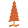 Vidaxl kerstdecoratie kerstboom 120 cm massief grenenhout wasbruin