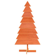 Vidaxl kerstdecoratie kerstboom 150 cm massief grenenhout wasbruin - afbeelding 3