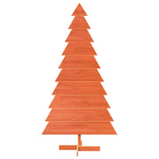 Vidaxl kerstdecoratie kerstboom 180 cm massief grenenhout wasbruin - afbeelding 3