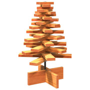Vidaxl kerstdecoratie kerstboom 60 cm massief grenenhout wasbruin - afbeelding 2