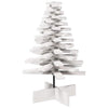 Vidaxl kerstdecoratie kerstboom 80 cm massief grenenhout wit