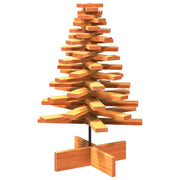 Vidaxl kerstdecoratie kerstboom 80 cm massief grenenhout wasbruin - afbeelding 2