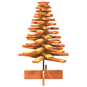 Vidaxl kerstdecoratie kerstboom 80 cm massief grenenhout wasbruin - afbeelding 3