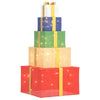 Vidaxl kerstdecoratie geschenkdoos 250 led's warm wit