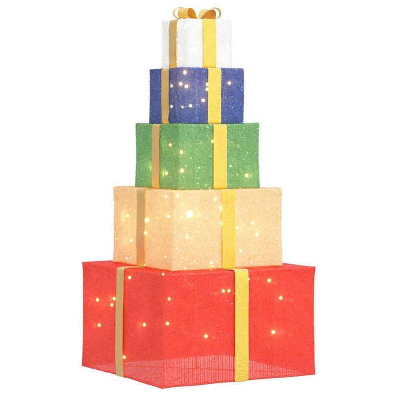 Vidaxl kerstdecoratie geschenkdoos 250 led's warm wit