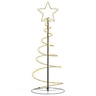Vidaxl led-kerstboom 80 leds warm wit 120 cm