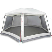 Vidaxl zwembadtent met uitneembare buiten- gaaswanden 618x532 cm grijs - afbeelding 2