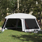 Vidaxl zwembadtent met uitneembare buiten- gaaswanden 670x590 cm grijs - afbeelding 1