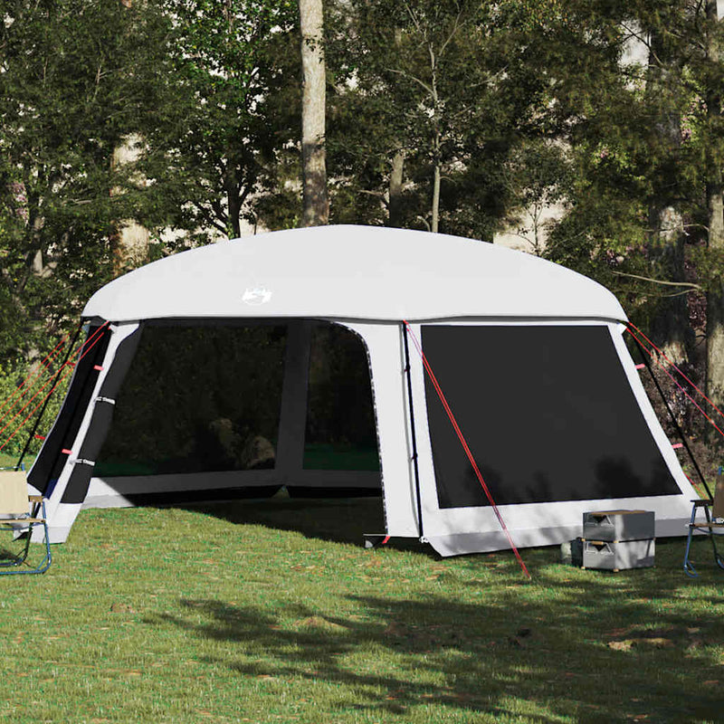 Vidaxl zwembadtent met uitneembare buiten- gaaswanden 670x590 cm grijs