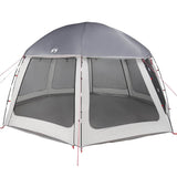 Vidaxl zwembadtent met uitneembare buiten- gaaswanden 510x510 cm grijs - afbeelding 3