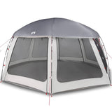 Vidaxl zwembadtent met uitneembare buiten- gaaswanden 612x612 cm grijs - afbeelding 2