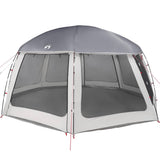 Vidaxl zwembadtent met uitneembare buiten- gaaswanden 612x612 cm grijs - afbeelding 3