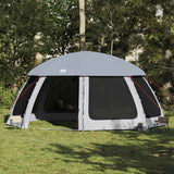 Vidaxl zwembadtent met uitneembare buiten- gaaswanden 612x612 cm grijs - afbeelding 1