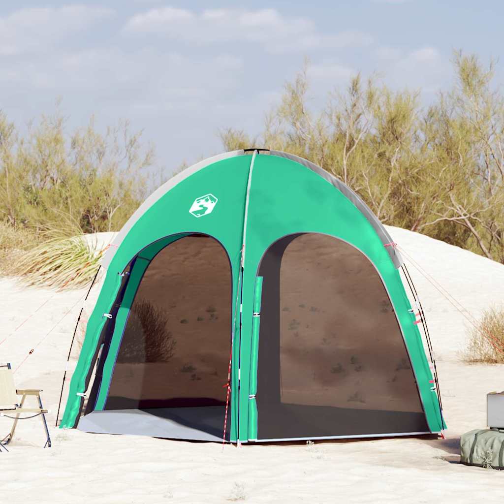 Vidaxl zwembad tent 366 x 305 x 231 cm polyester en glasvezel zeegroen