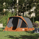 Vidaxl tent 4-persoons waterdicht grijs en oranje