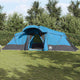 Vidaxl gezinstent 6-persoons blauw en grijs polyester en glasvezel