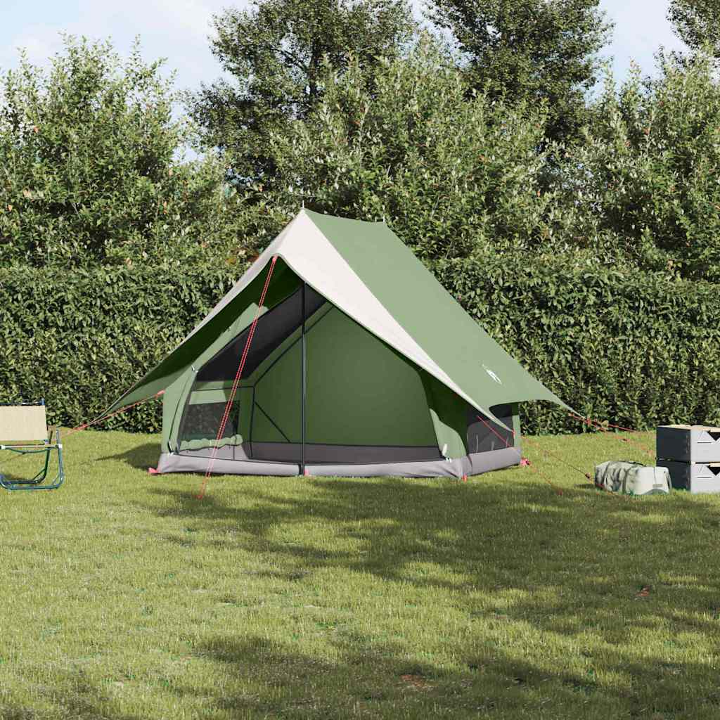 Vidaxl gezinstent met dak groen en wit 220 x 220 x 184 cm