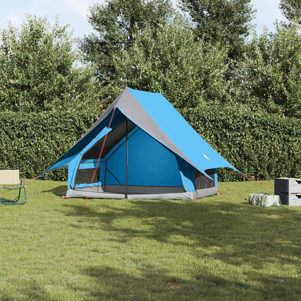 Vidaxl gezinstent met dak blauw en grijs 220 x 220 x 184 cm