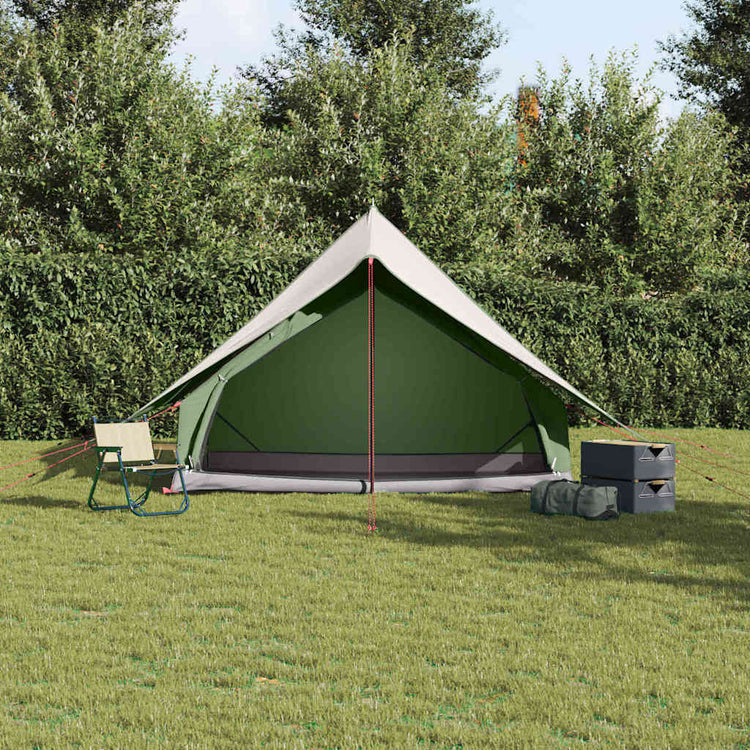 Vidaxl gezinstent met dak groen en wit 256 x 256 x 185 cm