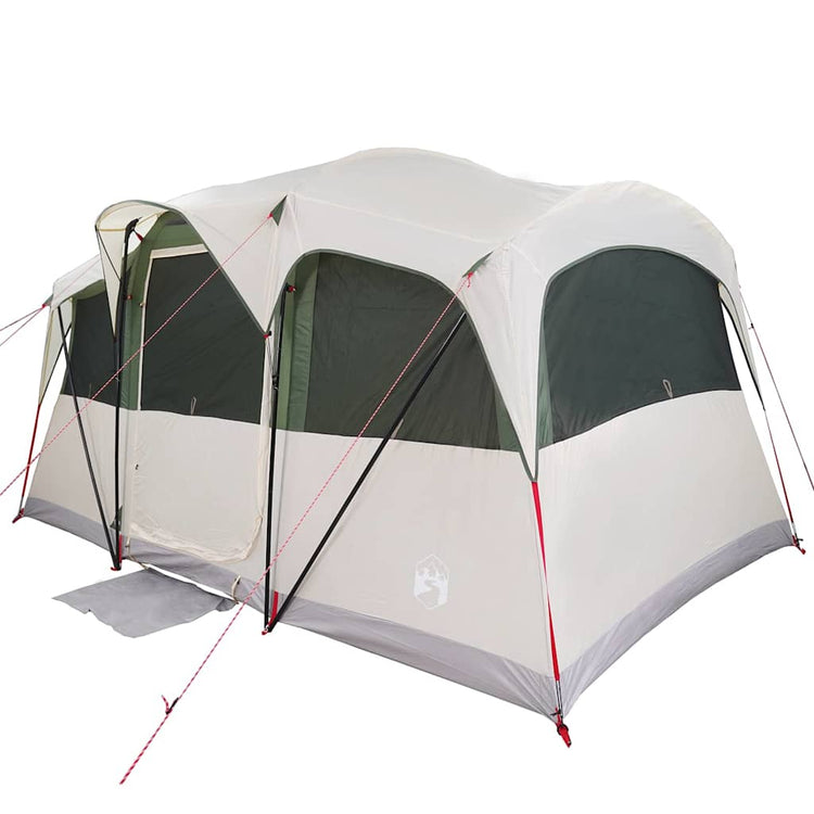 Vidaxl gezinstent wit en groen 435 x 255 x 216 cm polyester en staal