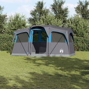 Vidaxl gezinstent 435 x 255 x 216 cm polyester en staal blauw en grijs - afbeelding 1