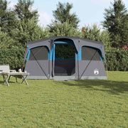 Vidaxl gezinstent 435 x 255 x 216 cm polyester en staal blauw en grijs - afbeelding 3