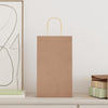 Vidaxl papieren zakken 50 st met hengsels 21x11x36 cm bruin