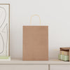Vidaxl papieren zakken 50 st met hengsels 26x12x35 cm bruin