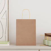 Vidaxl papieren zakjes 250 st met hengsels 21x11x28 cm bruin - afbeelding 2