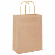 Vidaxl papieren zakjes 250 st met hengsels 21x11x28 cm bruin - afbeelding 3
