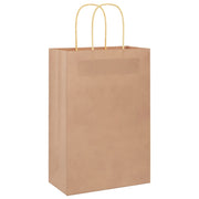 Vidaxl papieren zakjes 250 st met hengsels 21x11x31 cm bruin - afbeelding 2
